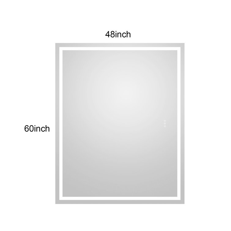 Interbath Rectangle LED Wall Mirror Wayfair Canada